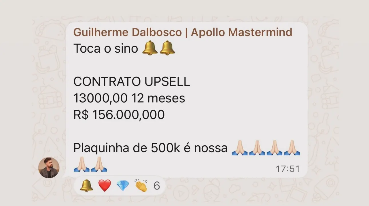 Contrato fechado por Guilherme Dalbosco