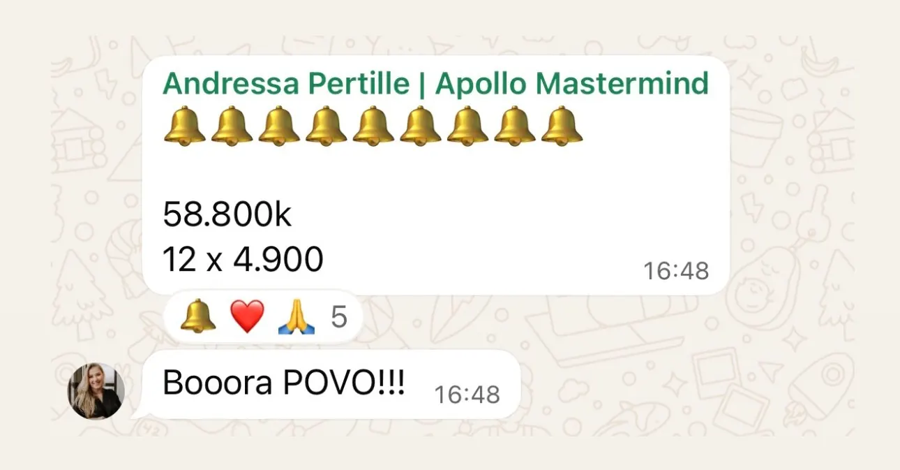 Contrato fechado por Andressa Pertille