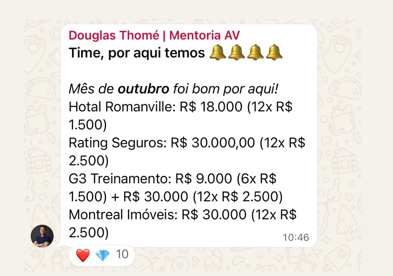 Contrato fechado por Douglas Thomé